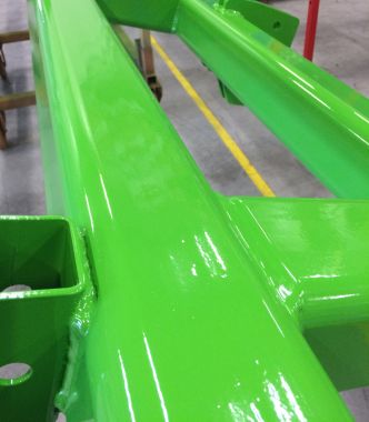 High-gloss coating for agricultural machinery